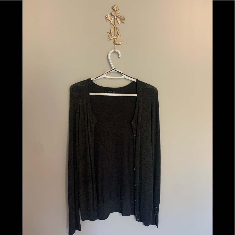 Cardigan with Brass Buttons